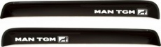 Дефлекторы REIN для окон (накладной скотч 3М) (2 шт.) MAN TGM 2005-2021 (прямой) Дымчатый